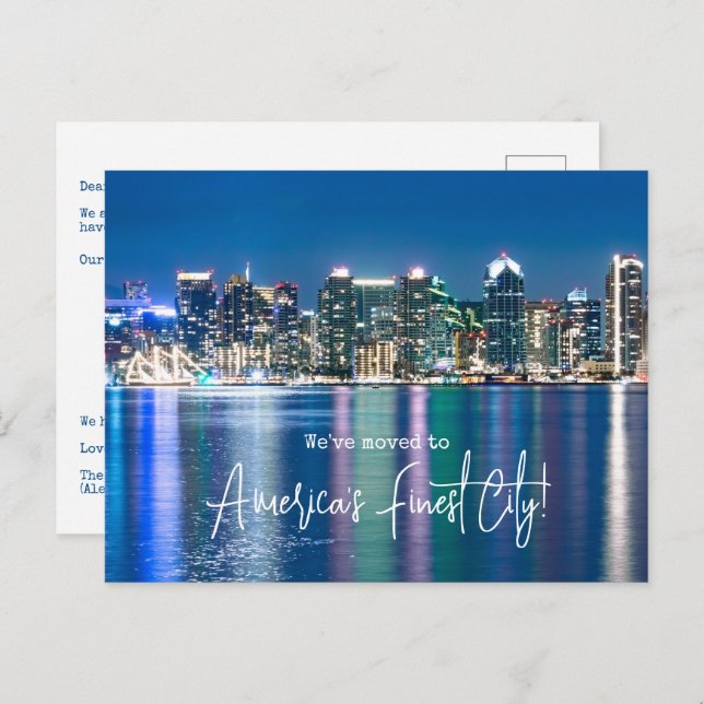 Cartão Postal San Diego Nós Mudamos O Anúncio (Frente/Verso)