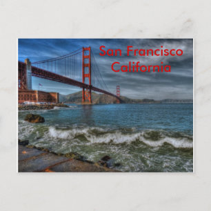 Cartão Postal San Francisco California - Placa Ponte Ouro