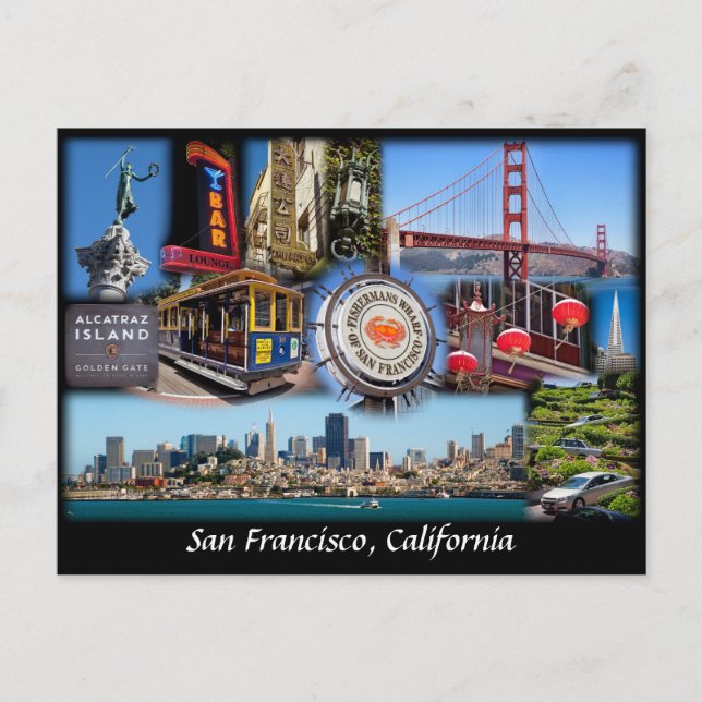 Cartão Postal San Francisco Collage (Frente)