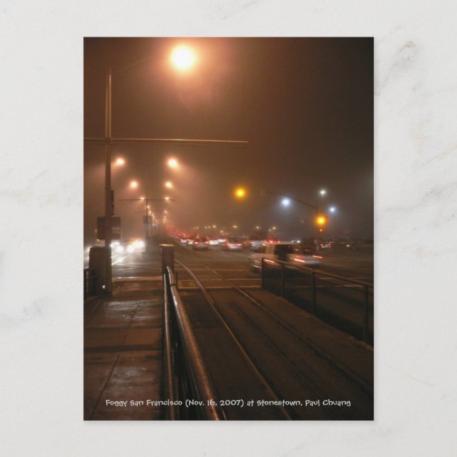 Cartão Postal San Francisco enevoado... (Frente)