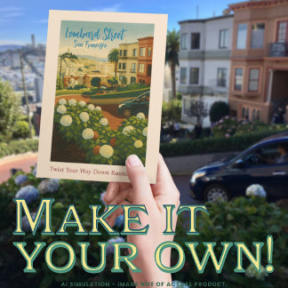 Cartão Postal San Francisco Lombard Street Coit Tower GGB Viagem