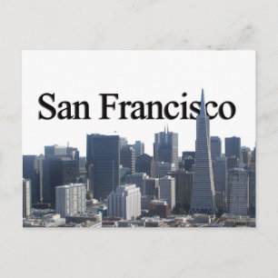 Cartão Postal San Francisco Skyline c/ São Francisco no Céu