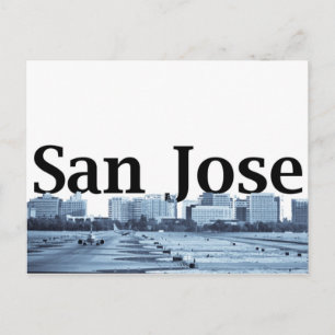 Cartão Postal San Jose Skyline com San Jose no Céu