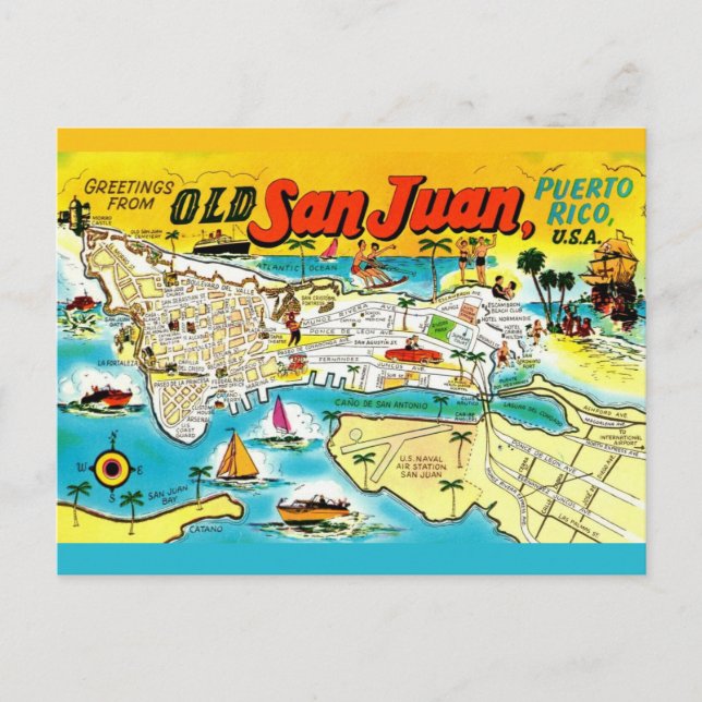 Cartão Postal San Juan Porto Rico (Frente)
