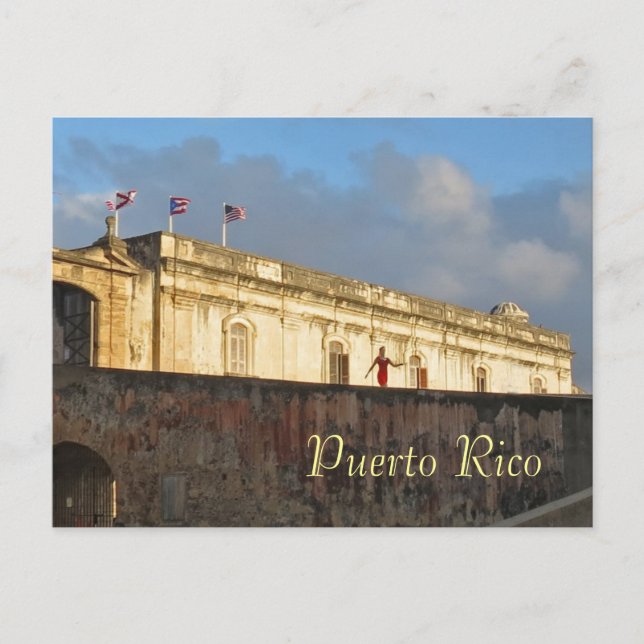 Cartão postal San Juan, Porto Rico Souvenir (Frente)