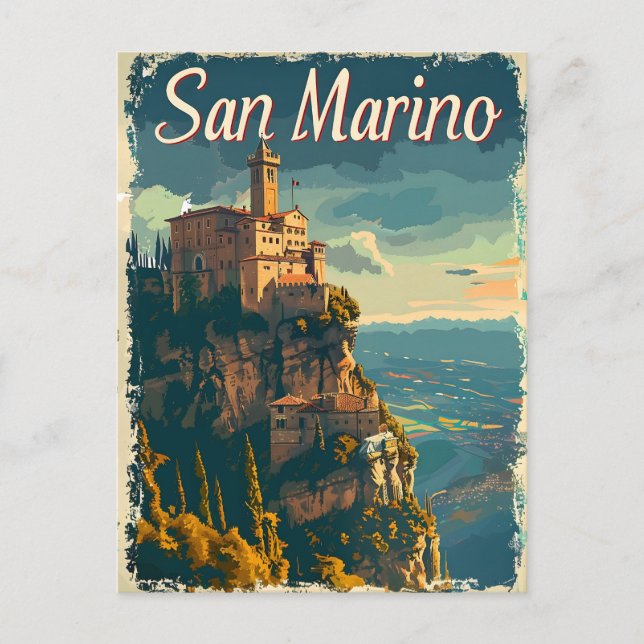 Cartão Postal San Marino Vintage (Frente)