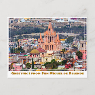 Cartão Postal San Miguel de Allende - Edifício Colortivo e Igrej