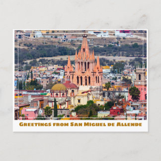Cartão Postal San Miguel de Allende - Edifício Colortivo e Igrej