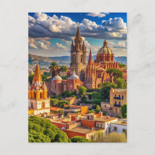 Cartão Postal San Miguel de Allende Mexico Cityscape