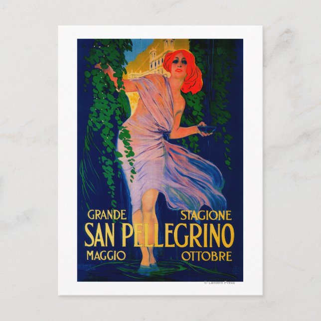 Cartão Postal San Pellegrino Vintage Poster Europe (Frente)