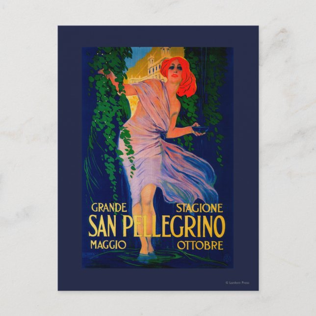 Cartão Postal San Pellegrino Vintage Poster Europe (Frente)