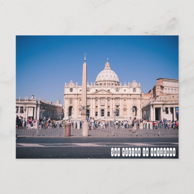 Cartão Postal San Pietro Basilica em Cidade de Vaticano (Frente)