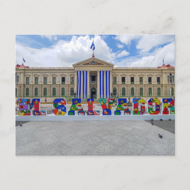 Cartão Postal San Salvador, Palacio Nacional (Frente)