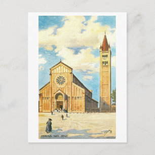 Cartão Postal San Zeno Antigo, Verona, Itália