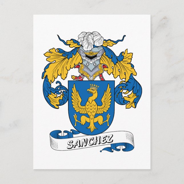 Cartão Postal Sanchez Family Crest (Frente)
