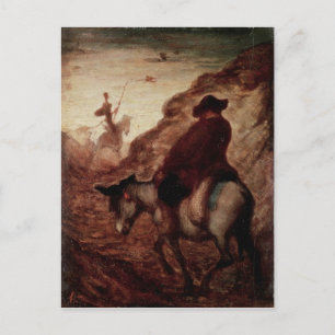 Cartão Postal Sancho e Don Quixote, século XIX