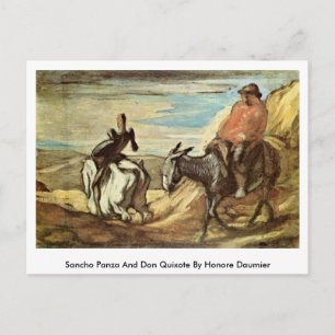 Cartão Postal Sancho Panza E Don Quixote Por Honore Daumier