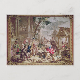 Cartão Postal Sancho Panza e o Vendedor de Nuts