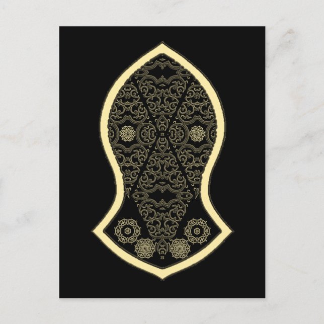 Cartão Postal Sandal Do Profeta (Ouro) (Frente)