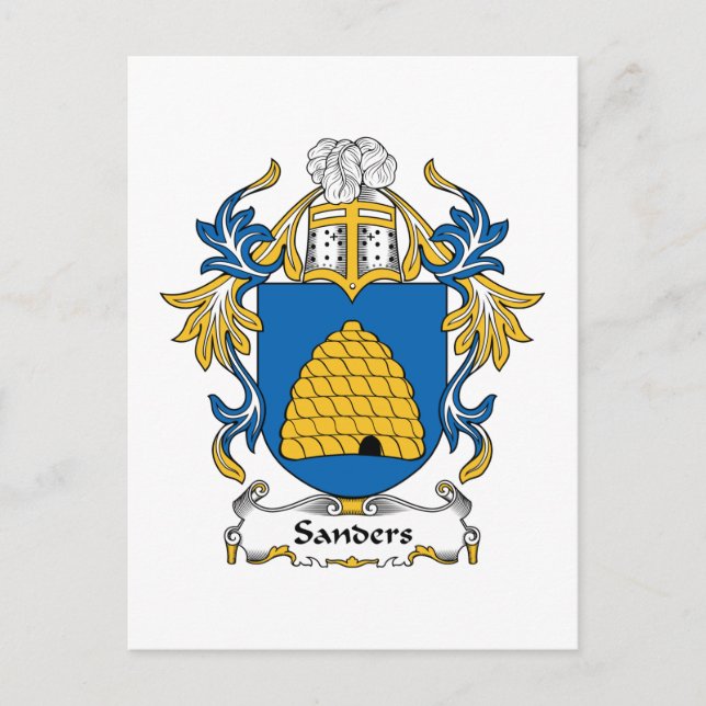Cartão Postal Sanders Family Crest (Frente)