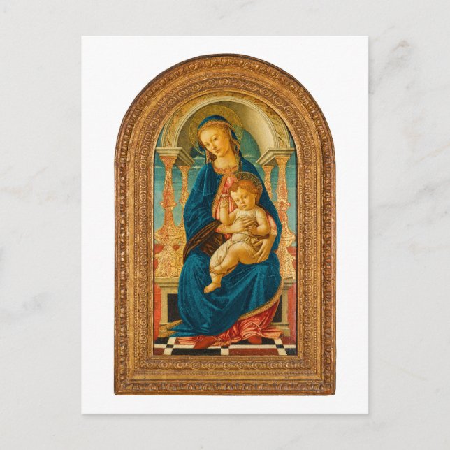 Cartão Postal Sandro Botticelli Madonna e Child c 1470 (Frente)