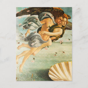Cartão Postal Sandro Botticelli Nascimento de Vênus Zephyrus, Cl
