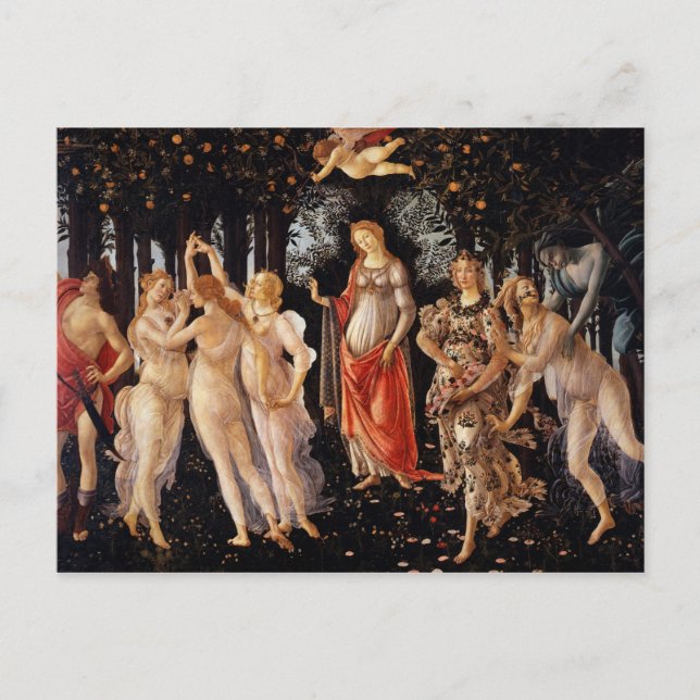 Cartão Postal Sandro Botticelli Primavera Fine Art (Frente)
