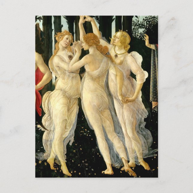 Cartão Postal Sandro Botticelli "Primavera - Três Graças"  (Frente)