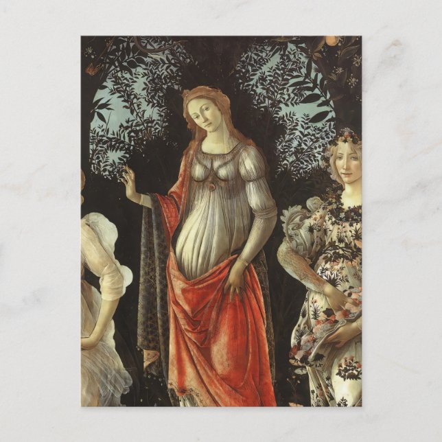 Cartão Postal Sandro Botticelli - Primavera-Vênus & Flora Belas  (Frente)