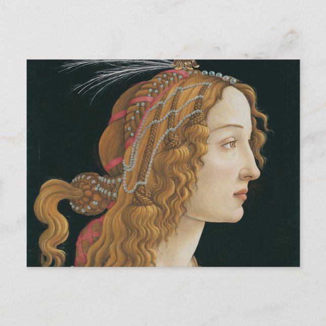 Cartão Postal Sandro Botticelli - Retrato Idealizado de uma Senh (Frente)
