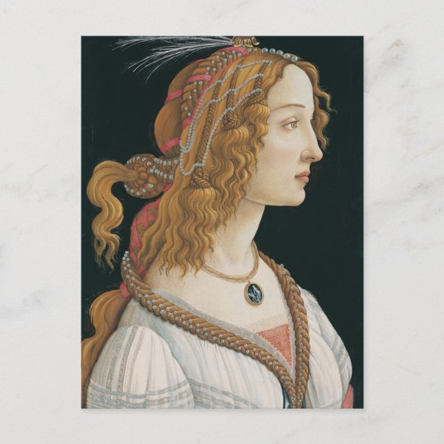 Cartão Postal Sandro Botticelli - Retrato Idealizado de uma Senh (Frente)