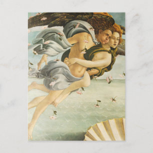 Cartão Postal Sandro Botticelli - Zephyr, o vento ocidental e a 