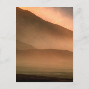 Cartão Postal Sandstorm em Mesquite Sand Dunes, Sunset