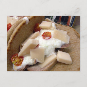 Cartão Postal Sanduíche de porco pita