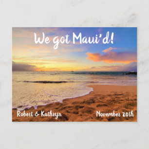 Cartão Postal Sandy Beach e Sunset Maui d
