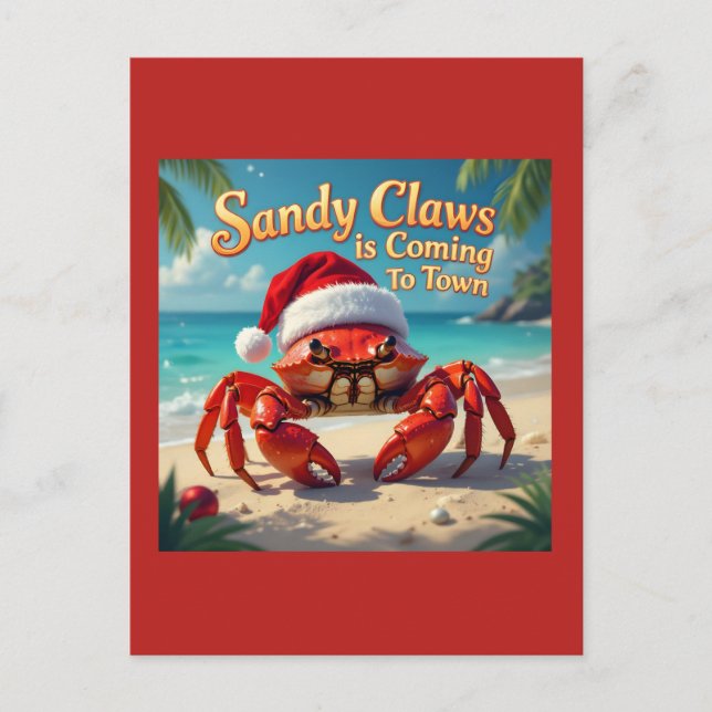 Cartão Postal Sandy claws came to town (Frente)