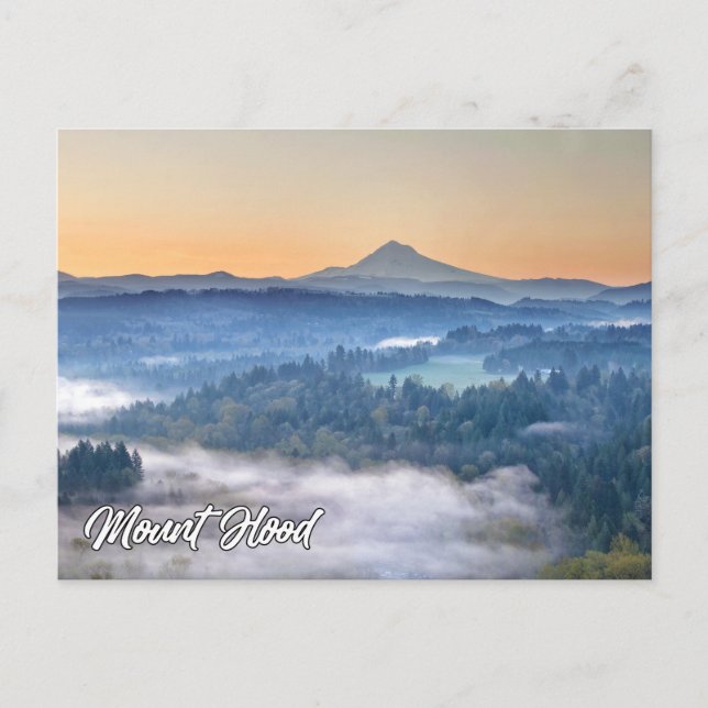 Cartão Postal Sandy River & Mount Hood, Oregon, EUA (Frente)