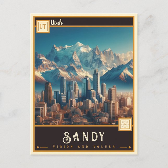 Cartão Postal Sandy, Utah | Vintage (Frente)