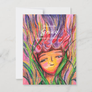 Cartão Postal Sangue com Graça - Carro de Encorajamento Floral P