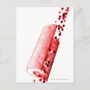 Cartão Postal Sangue fluindo através de uma artéria