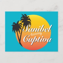 Cartão Postal Sanibel Captiva Islands Flórida Palms Elegantes