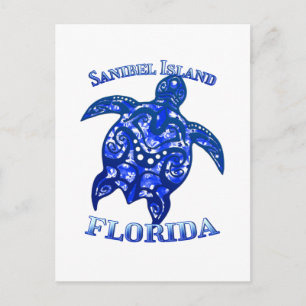 Cartão Postal Sanibel Florida Vacation - Tartaruga Tribal