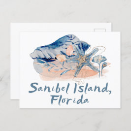 Cartão Postal Sanibel Island Seashells