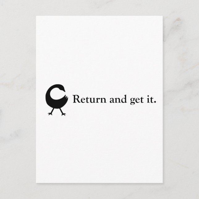 Cartão Postal Sankofa "Return and get it." (Frente)