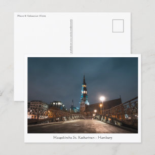 Cartão Postal Sankt Katharinen Kirche Hamburg