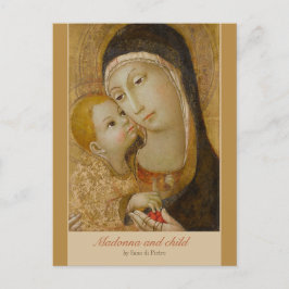 Cartão Postal Sano di Pietro Virgem com o Menino CC1080