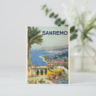 Cartão Postal Sanremo, poster de viagens de Itália