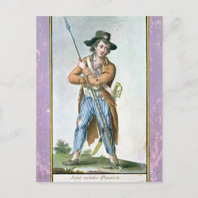 Cartão Postal Sans-culotte parisiense (Frente)