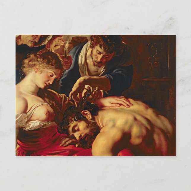 Cartão Postal Sansão e Dalila, c.1609 (Frente)