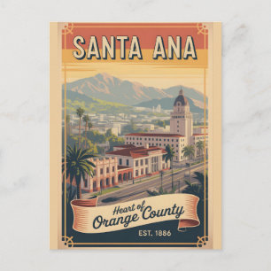 Cartão Postal Santa Ana Califórnia Vintage Viagem Retro
